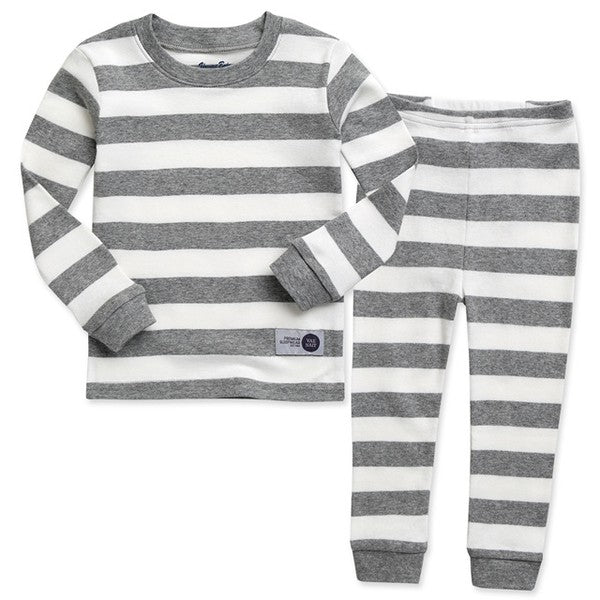 Stripe Magic Grey Long Sleeve Pajama