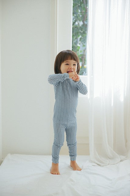 Cozy Knit Mint Long Sleeve Pajama