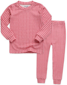 Cozy Knit Pink Long Sleeve Pajama