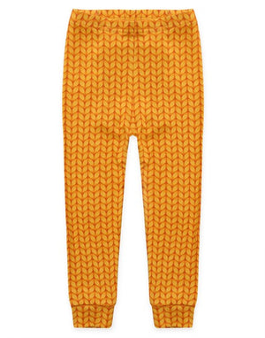 Cozy Knit Mustard Long Sleeve Pajama