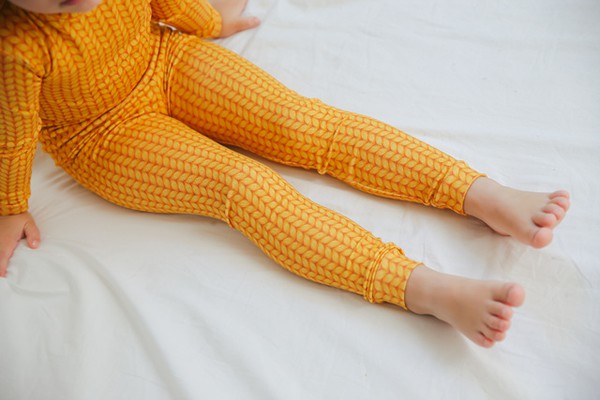 Cozy Knit Mustard Long Sleeve Pajama