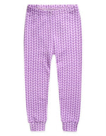 Cozy Knit Light Purple Long Sleeve Pajama