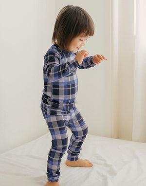 Tartan Check Navy Long Sleeve Pajama