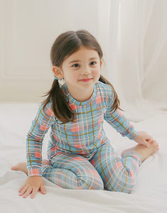 Tartan Check Mint Long Sleeve Pajama