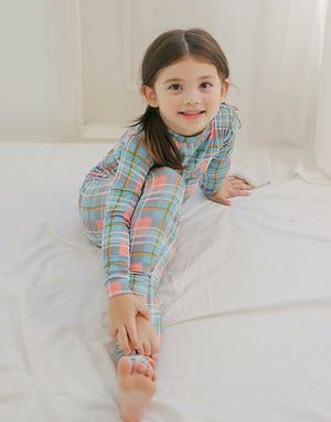 Tartan Check Mint Long Sleeve Pajama