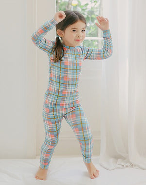 Tartan Check Mint Long Sleeve Pajama