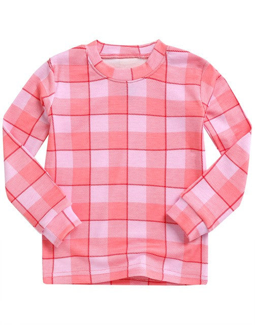 Window Check Pink Long Sleeve Pajama