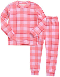 Window Check Pink Long Sleeve Pajama