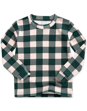 Window Check Green  Long Sleeve Pajama