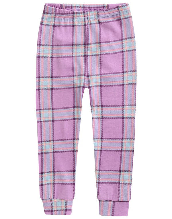 Tartan Check Purple Long Sleeve Pajama