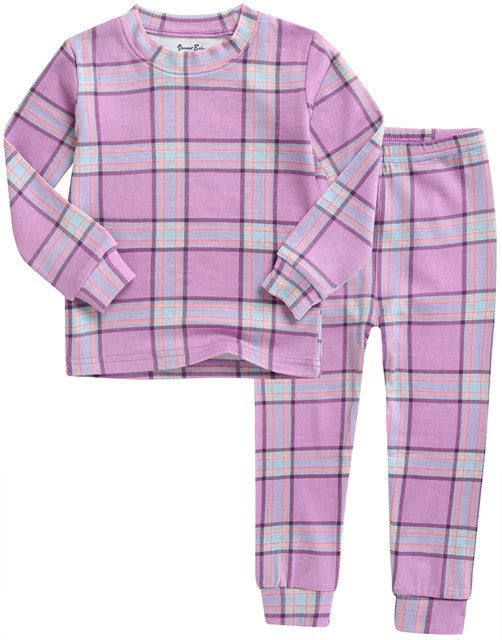 Tartan Check Purple Long Sleeve Pajama