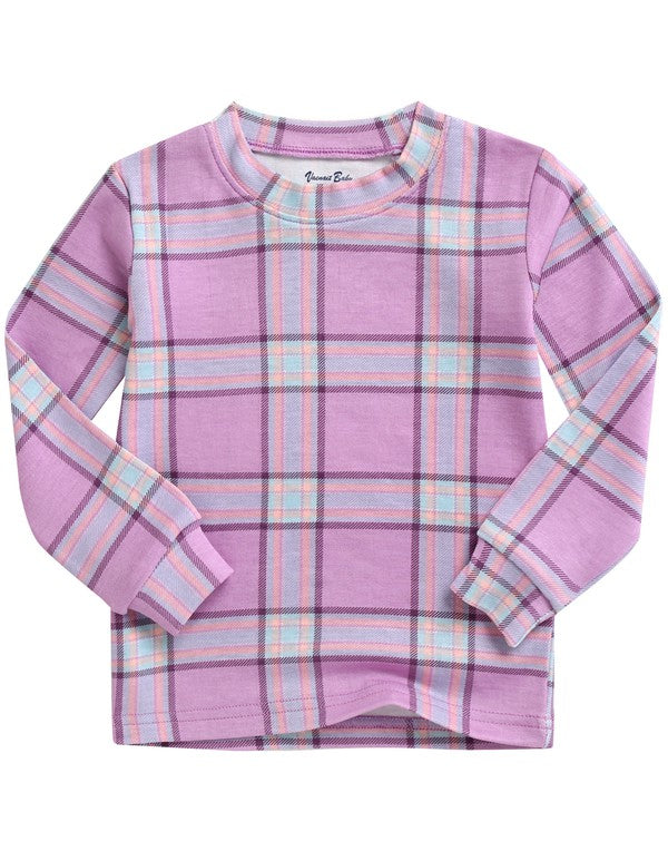 Tartan Check Purple Long Sleeve Pajama