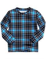 Tartan Check Blue Long Sleeve Pajama