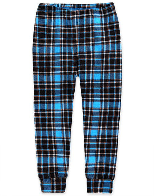 Tartan Check Blue Long Sleeve Pajama