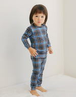 Tartan Check Blue Long Sleeve Pajama