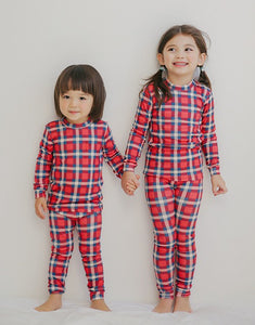 Tartan Check Red Long Sleeve Pajama