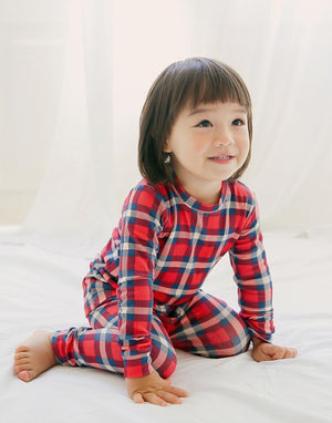 Tartan Check Red Long Sleeve Pajama