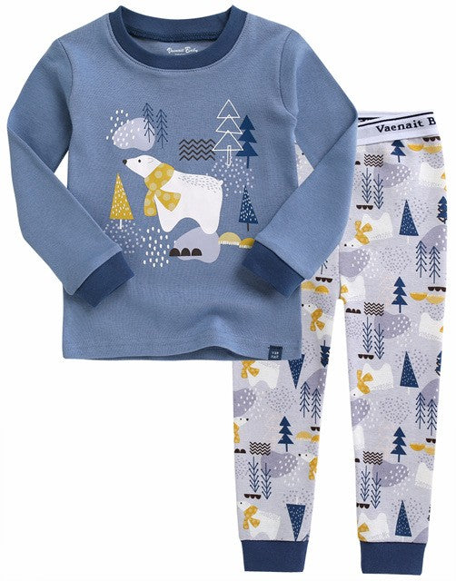 Polar Bear Forest Long Sleeve Pajama