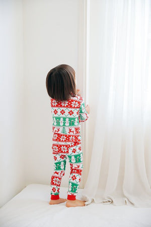 Snow Flower Long Sleeve Pajama