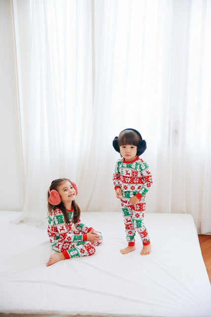 Snow Flower Long Sleeve Pajama