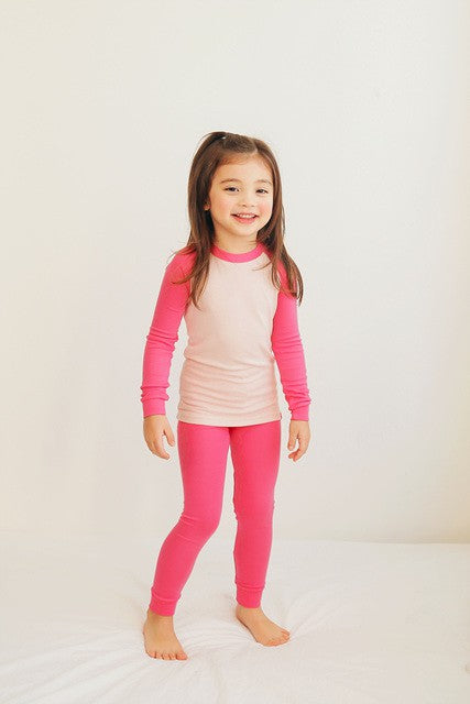 Hot Pink Modal Raglan Long Sleeve Pajama