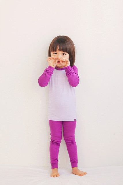 Purple Modal Raglan Long Sleeve Pajama