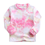 Tie Dye Pink Yellow Long Sleeve Pajama