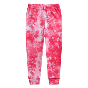 Tie Dye Coral Long Sleeve Pajama