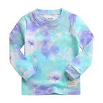 Tie Dye Blue Mint Sky Long Sleeve Pajama