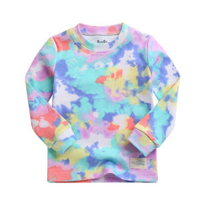 Tie Dye Rainbow Mint Long Sleeve Pajama