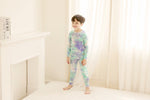 Tie Dye Blue Mint Sky Long Sleeve Pajama