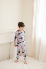 Tie Dye Lavender Black Long Sleeve Pajama