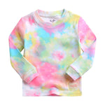 Tie Dye Rainbow Neon Pink Long Sleeve Pajama