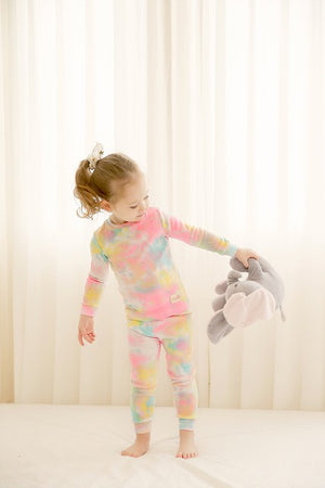 Tie dye kids pajamas hot sale