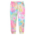 Tie Dye Rainbow Neon Pink Long Sleeve Pajama