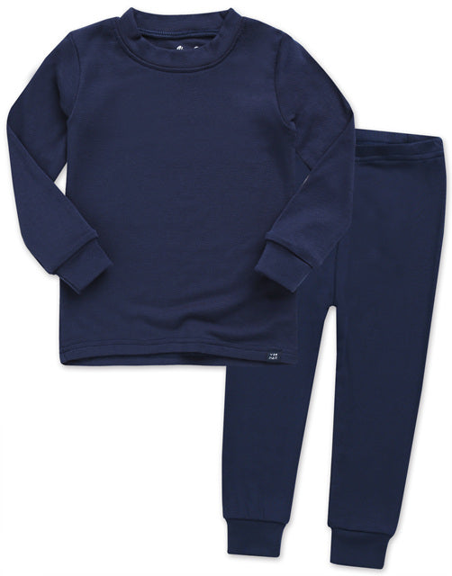 Kids Long Sleeve Modal Sleepwear Pajamas 2pcs Set Modal Powderblue M