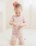 Tie Dye Powder Pink Bamboo Short Sleeve Pajamas