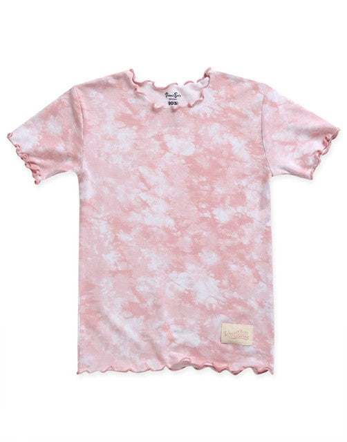 Tie Dye Powder Pink Bamboo Short Sleeve Pajamas