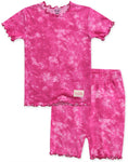 Tie Dye Plum Bamboo Short Sleeve Pajamas