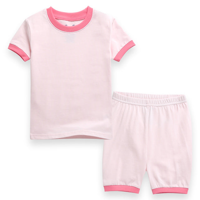 Light Pink Macaron Short Sleeve Pajamas