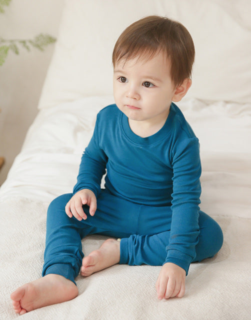 Peacock Blue Modal Long Sleeve Pajama