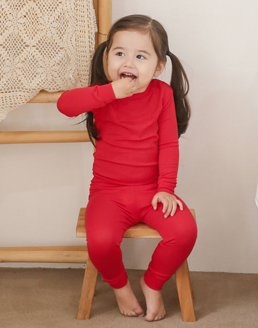 Red Modal Long Sleeve Pajama