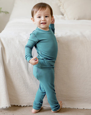 Blue Green Modal Long Sleeve Pajama