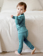 Blue Green Modal Long Sleeve Pajama