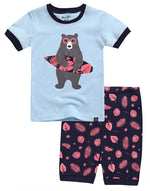 Surfer Bear Short Sleeve Pajamas