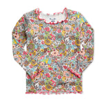 Shirring Floral Modal Long Sleeve Pajama