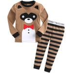 Tie Raccoon Long Sleeve Pajama