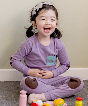 Pocket Purple Patch Long Sleeve Pajamas