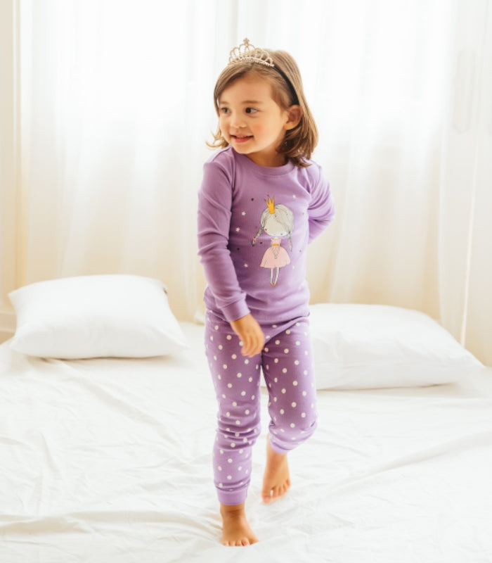 Princess Purple Long Sleeve Pajama - Go PJ Party