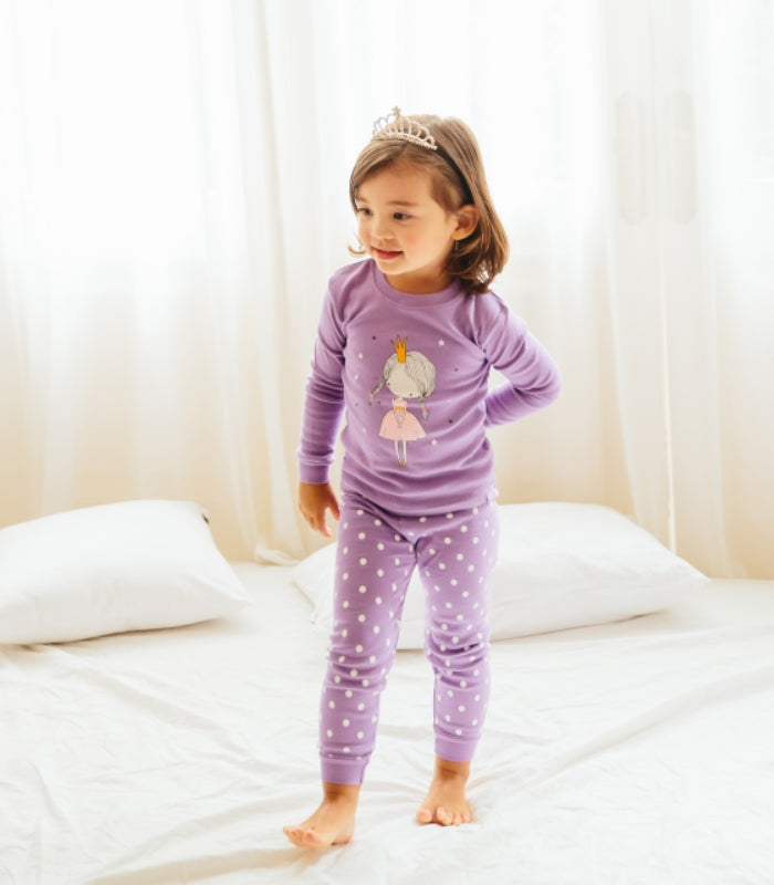 Princess Purple Long Sleeve Pajama - Go PJ Party